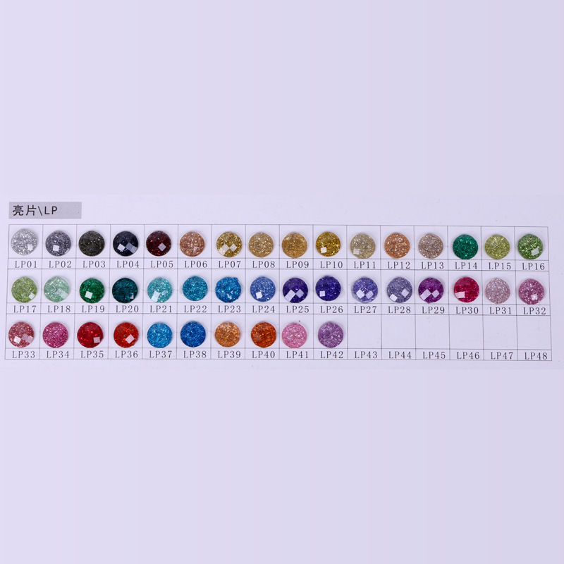 Wholesale epoxy resin drill flat bottom small round 6mm purple sequined glitter powder diy self-adhesive drill sticker material from the manufacturer detail image 2