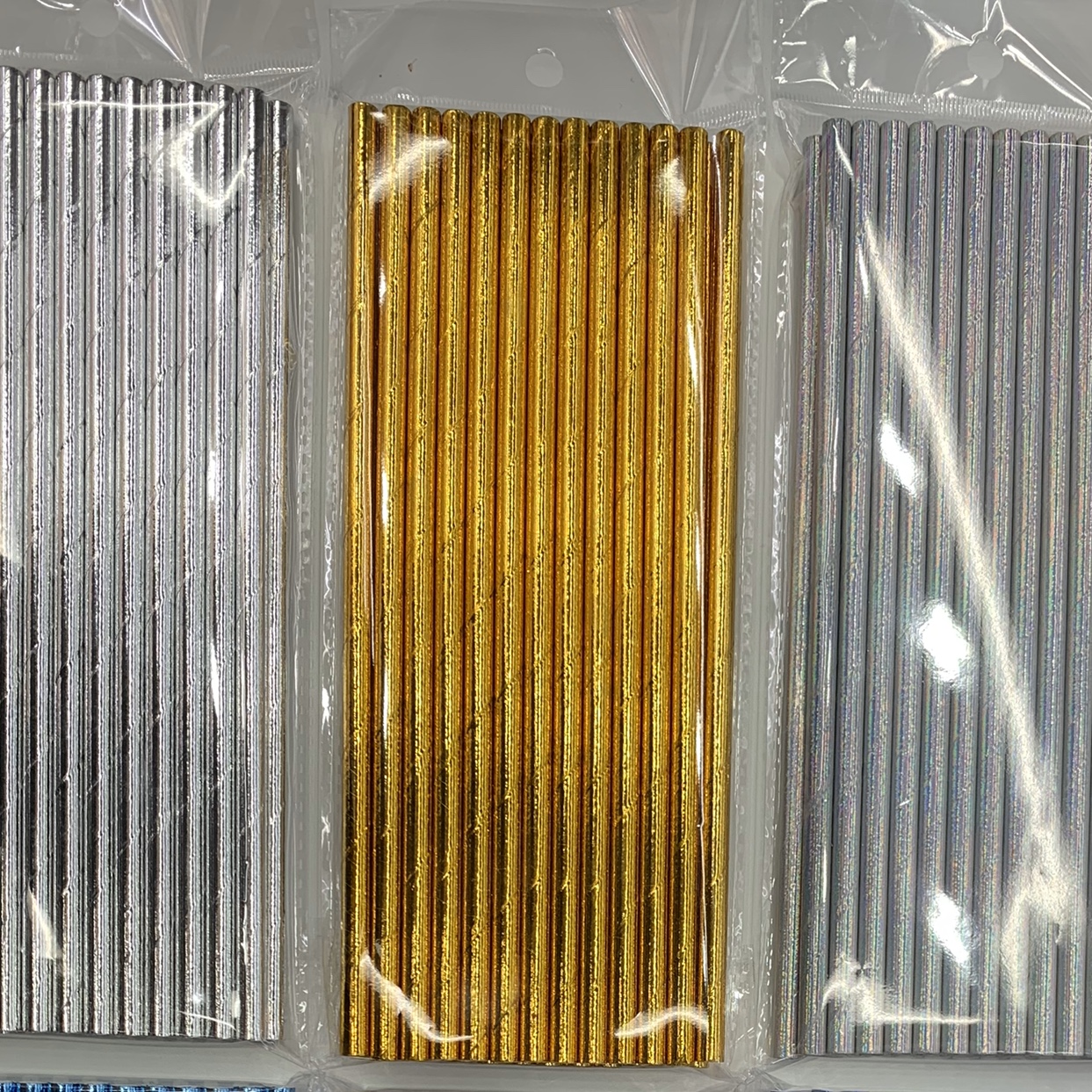 环保可降解牛皮纸吸管 铝箔系列牛皮纸吸管派对聚会用吸管