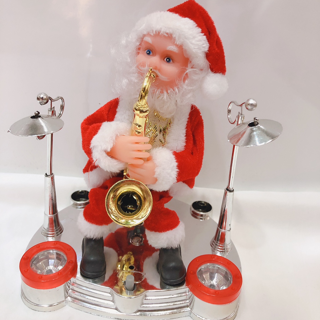 Huasai Electric Santa Claus Music Group Christmas Crafts Christmas Decoration Application Scenario