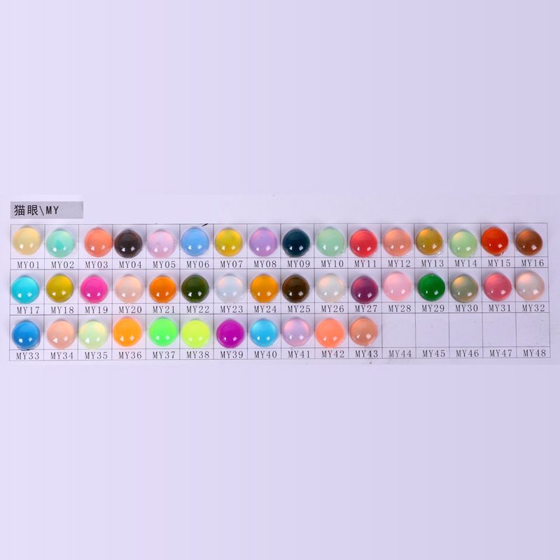 Factory direct sales of imitation tourmaline ring face denier resin flat bottom handmade diy inlaid hair accessory materials wholesale and customization details Picture