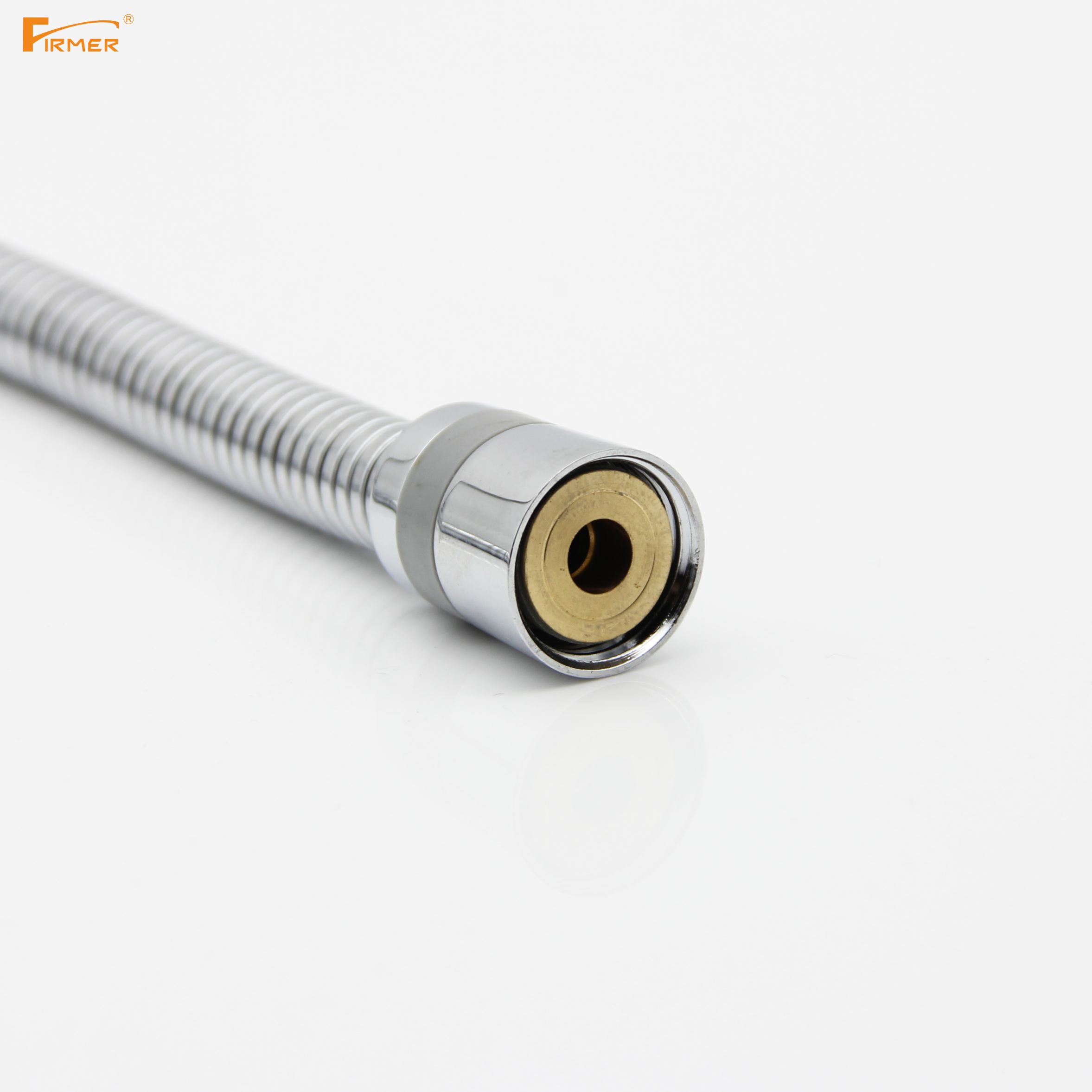 Firmer Stainless Steel Explosion-Proof Electroplating Encryption Double Buckle High Pressure Copper Cap Shower Shower Hose 120Cm details Picture