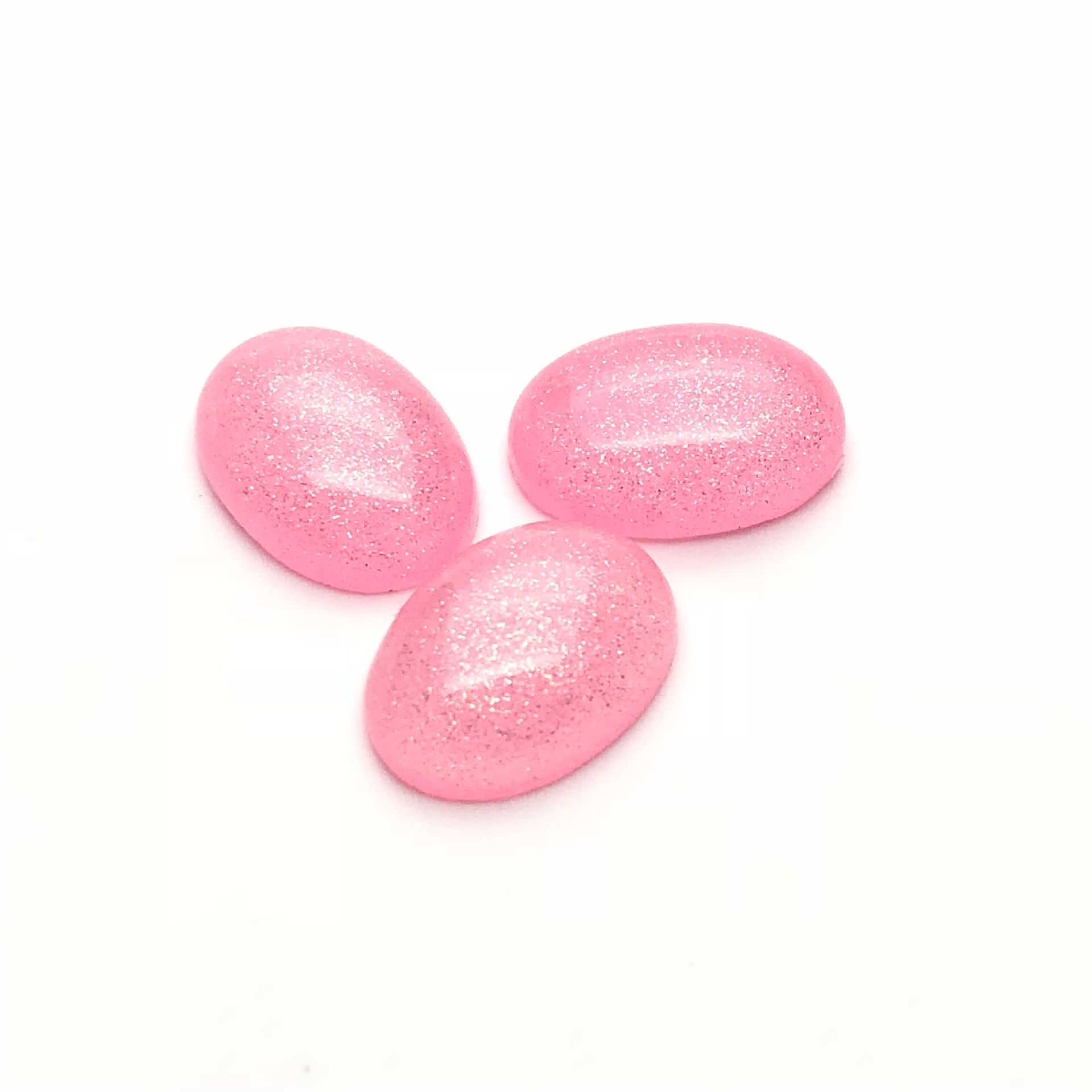 Wholesale of handmade diy materials for the new oval resin diamond flat-bottom 10*14 starry Sky series earrings, stud earrings and necklaces Specification image