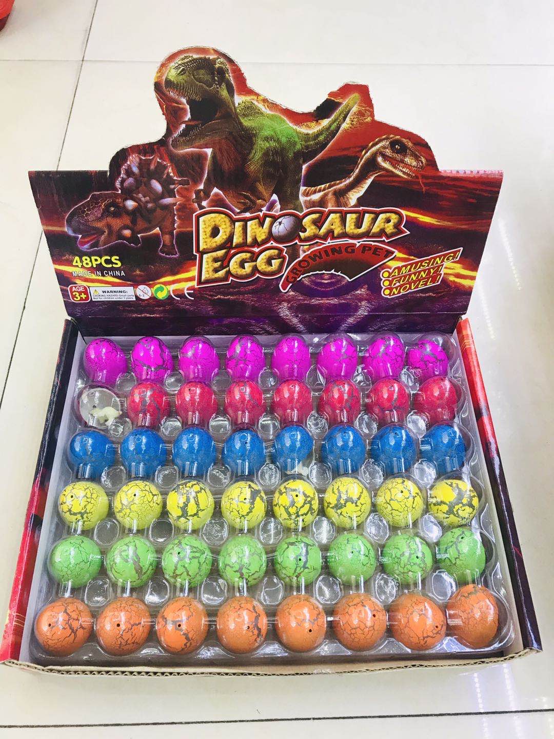 新中小号彩色裂纹恐龙蛋（3X4）