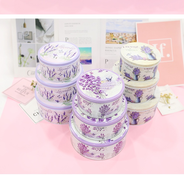 Tinplate set three round cans large, medium and small candy cans biscuit cans sundry storage box