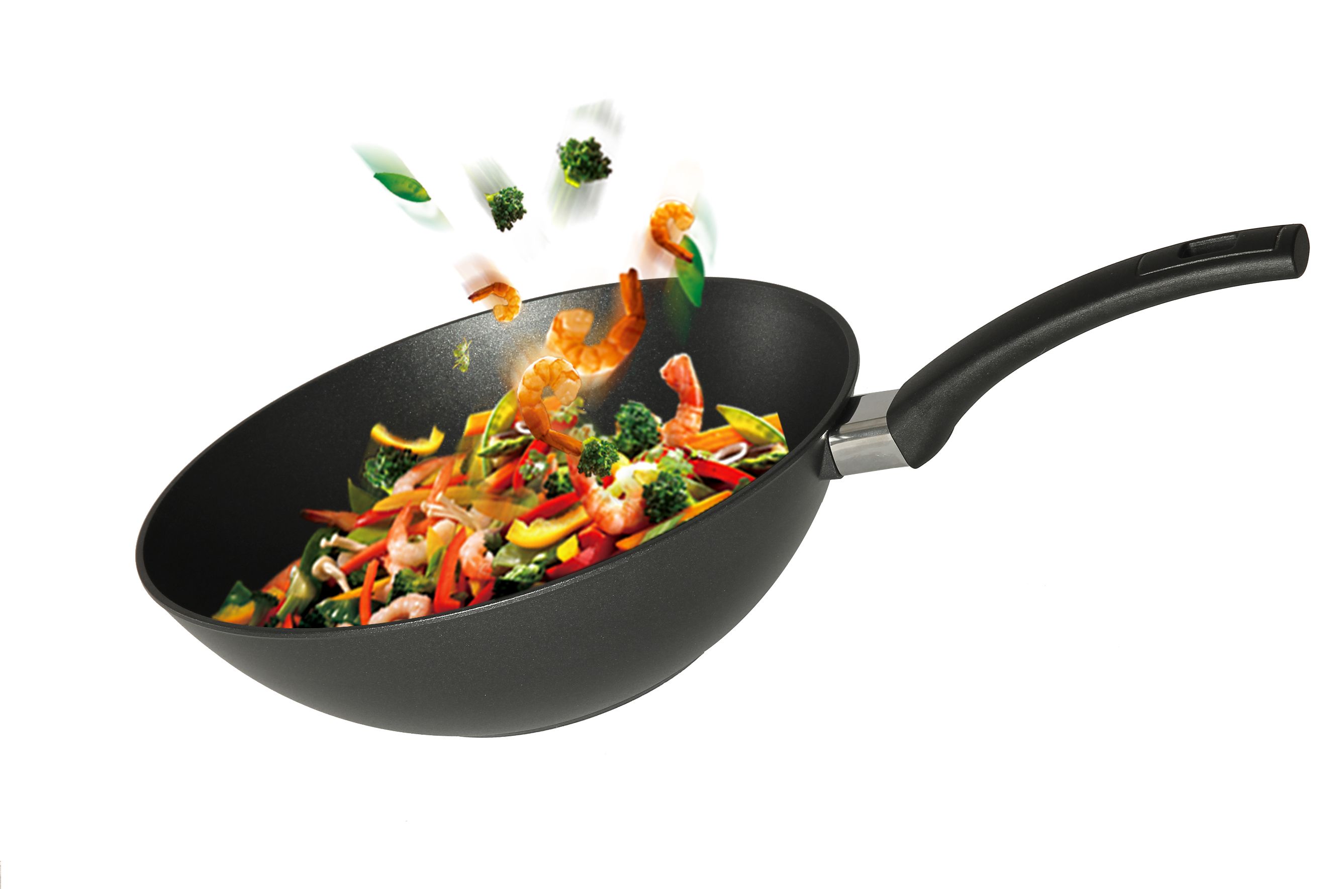 German imported female chef 30CM titanium gold smoke-free non-stick wok details Picture
