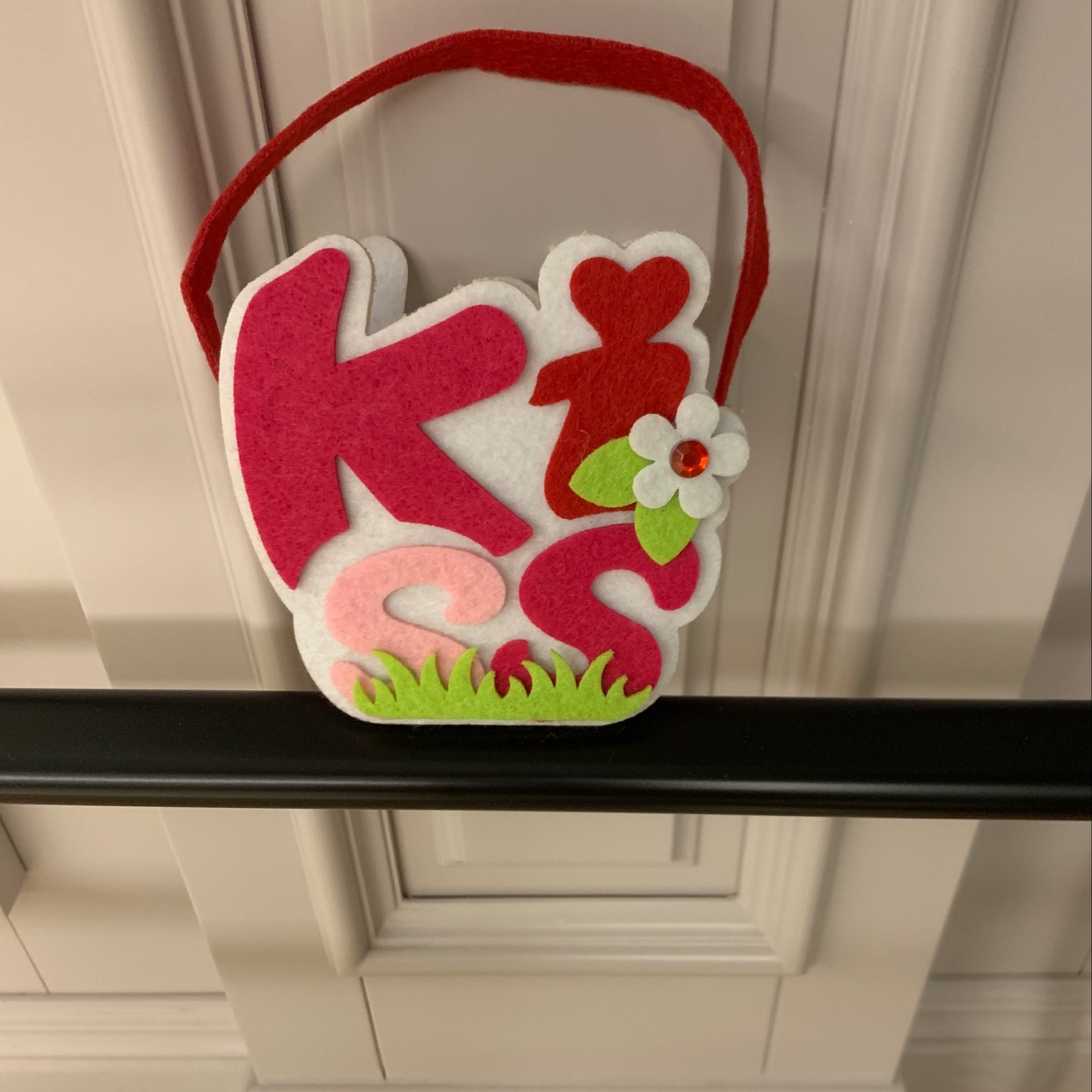 情人节布包-kiss+花和草丛 无纺布 毛毡布 糖果包 巧克力包