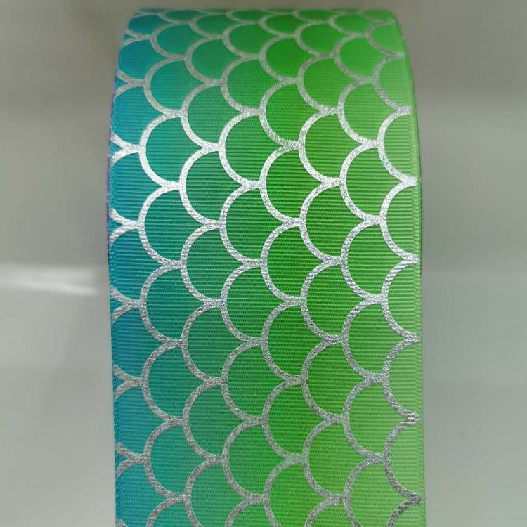 75Cm Polyester Rib With Heat Transfer Ribbon Hot Stamping (Silver) Webbing Manufacturers Direct Spot Custom Accessories undefined