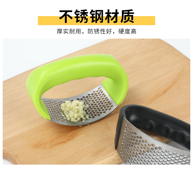 Manual ring-shaped garlic puree press, household garlic mopping machine, garlic paste picking magic tool, kitchen small tool detail image 7