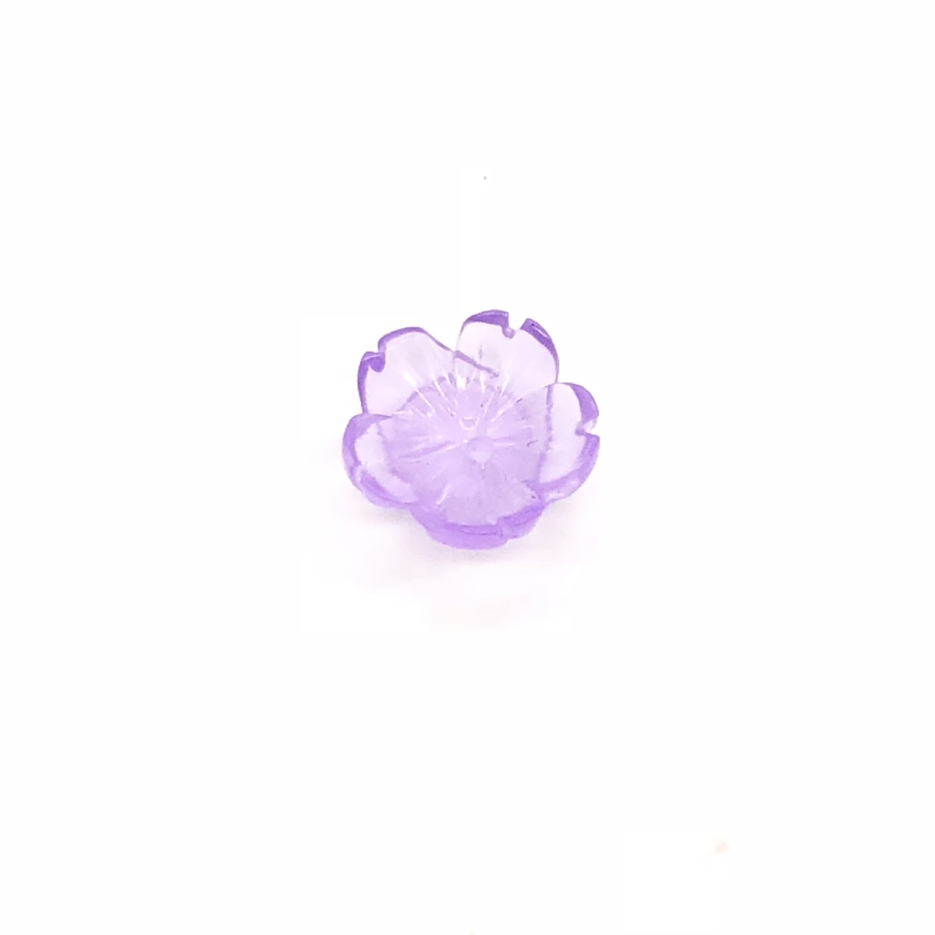 New five-petal resin flower imitation jade agate 10mm small bowl flower mid-hole ancient-style diy handcrafted hairpin and headwear material Application Scenario