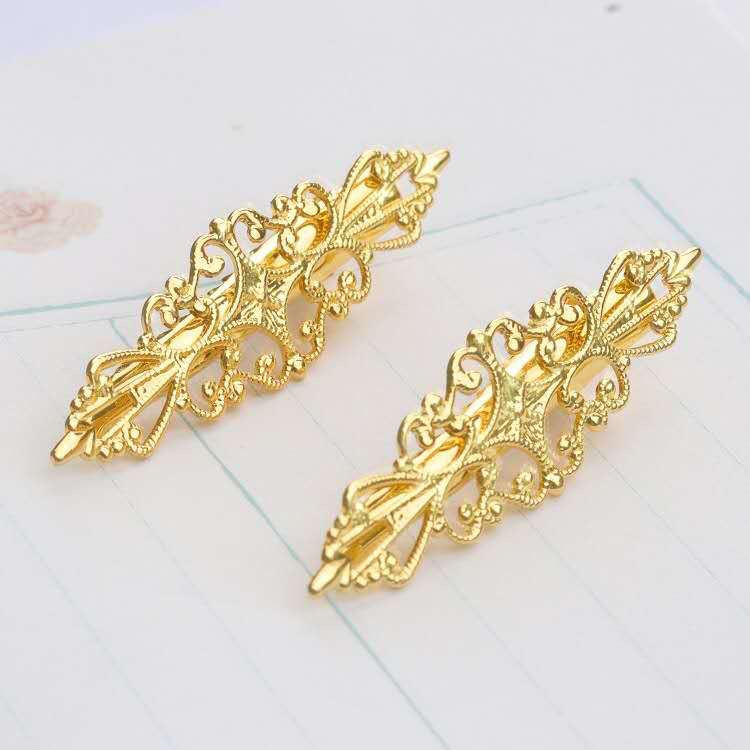 DIY handcrafted ancient-style material, color-preserving copper flower pieces, duckbill clips, Hanfu accessories, 7/E1 hair clips details Picture