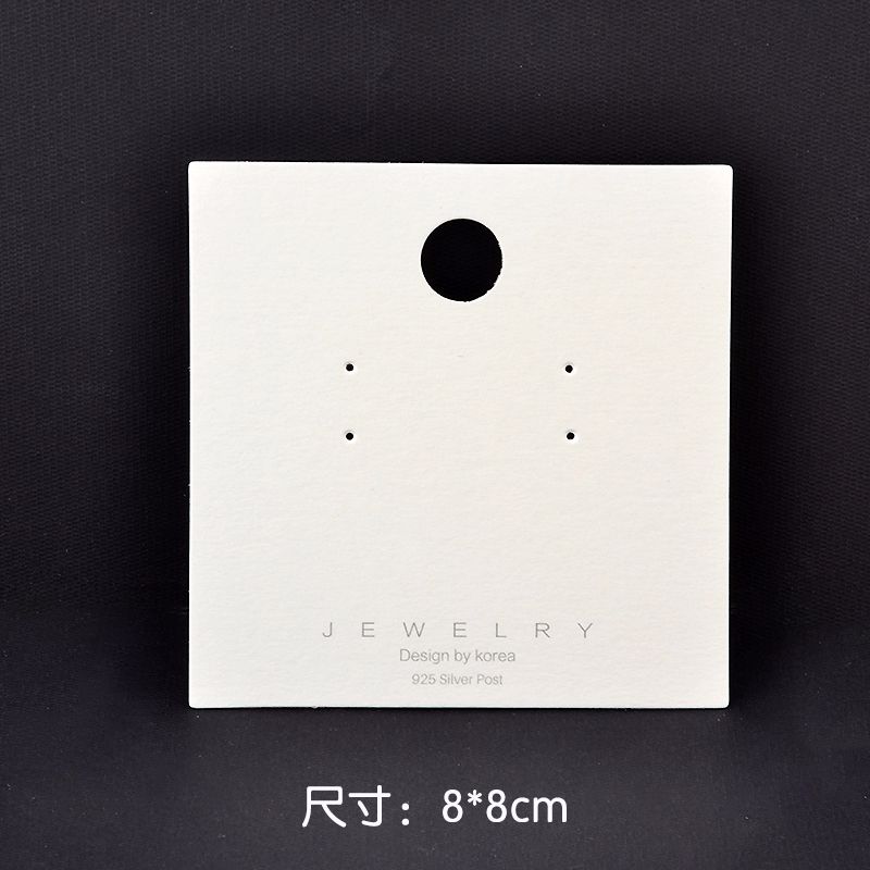 Earrings card paper customized new trinket packaging Korean version of high-end spot card tag Imported from Taiwan material latest 7*7cm thumbnail