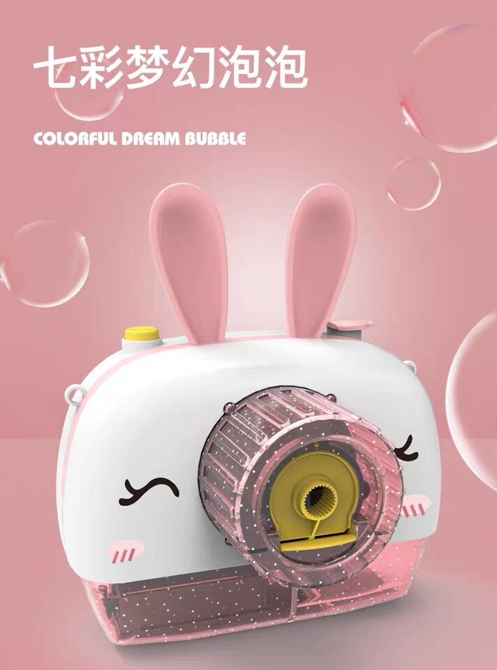 Rabbit bubble camera children's toys automatic bubble blowing net red camera electric girl heart bubble camera