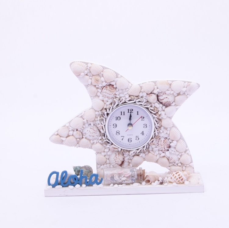Natural shell clock starfish pendant beach tourism souvenirs can be customized logo thumbnail