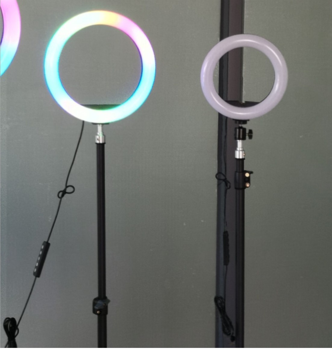10寸rgb环形补光灯 26cm手机直播多彩美颜灯主播自拍摄影三脚架详情图7