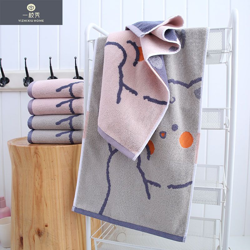 Pure cotton absorbent face towels and cartoon towels factory direct sales 2126 details Picture