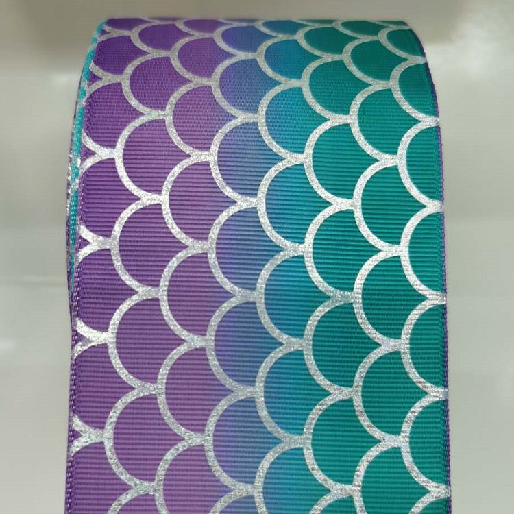 75Cm Polyester Rib With Heat Transfer Ribbon Hot Stamping (Silver) Webbing Manufacturers Direct Spot Custom Accessories undefined