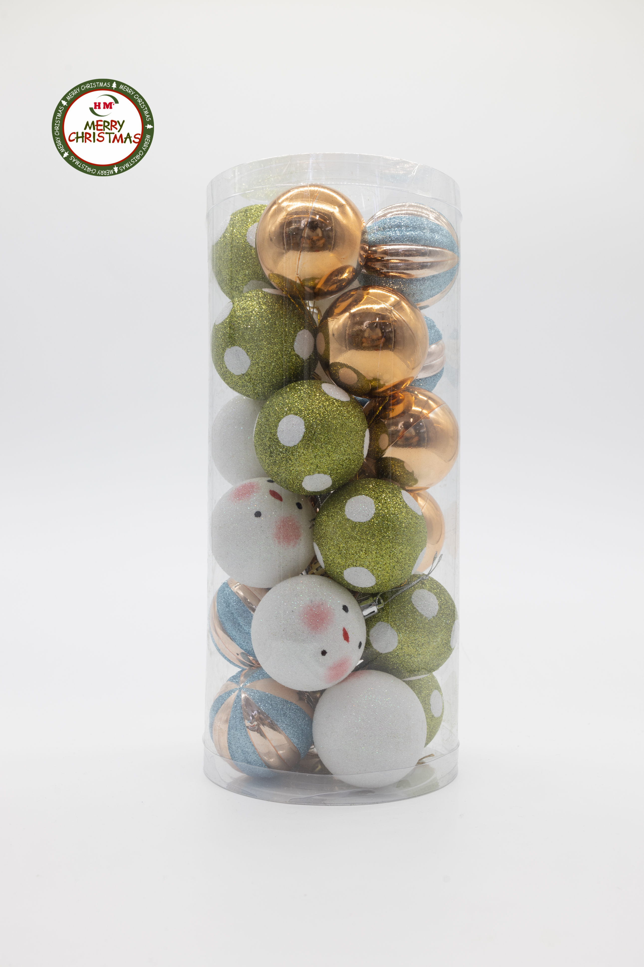 圣诞节装饰品圣诞球彩球新品厂家直销电镀光球哑光球粉球套装礼盒详情图2