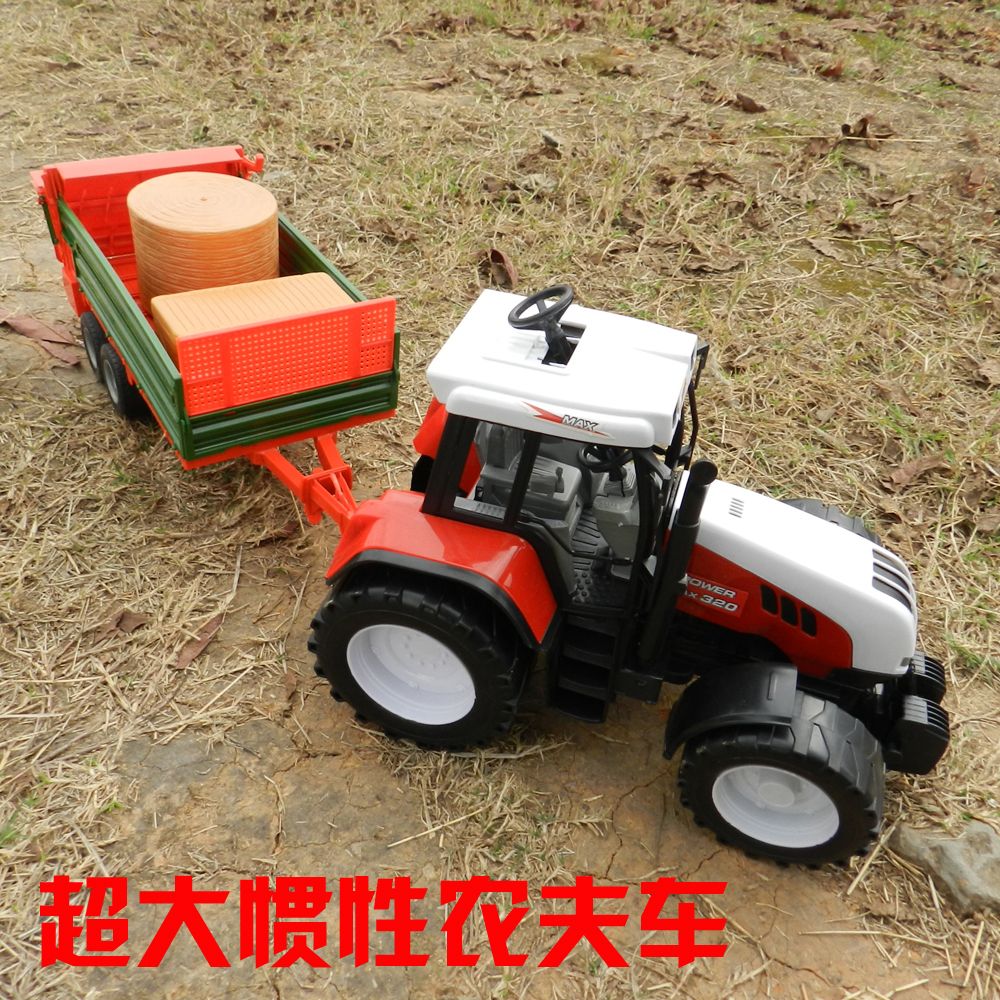 Children's inertia farmer's car toy Large size simulation farm baby toy farming tractor transporter