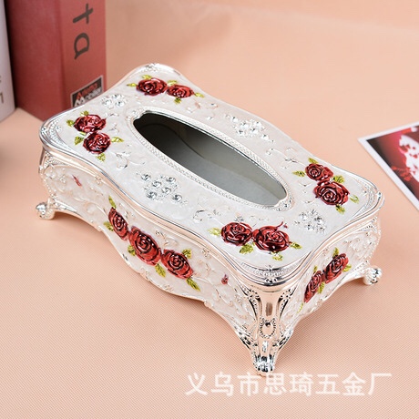 厂家直销锌合金欧式纸巾盒，装饰工艺礼品创意纸巾盒