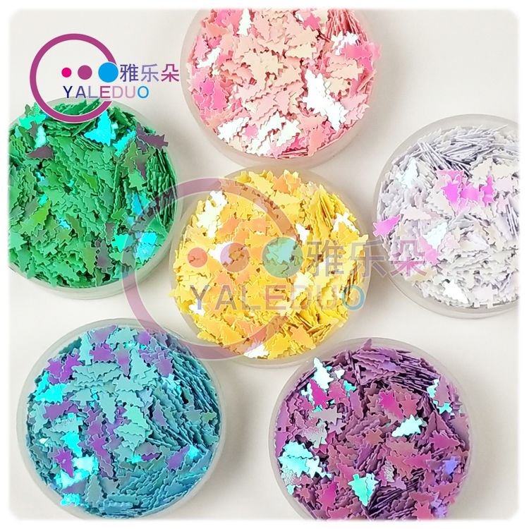 5x8mm small tree sequins, nail art, eye makeup, Christmas children's diy accessory materials, crystal shoes, hats, clothing matching Item Picture