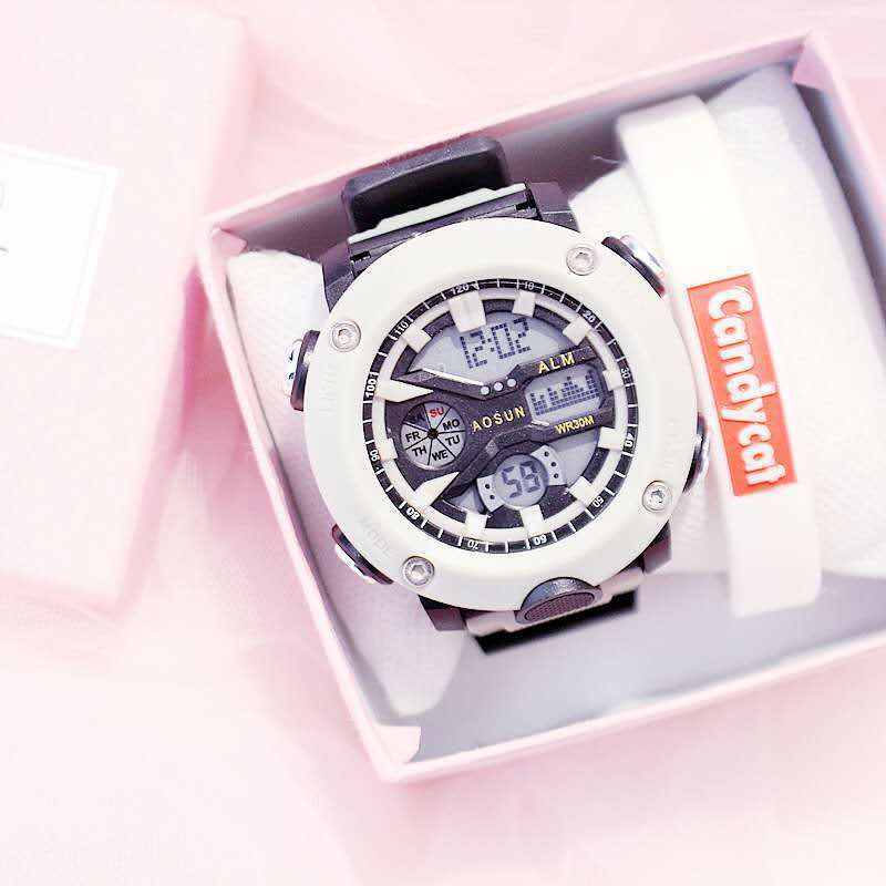 外贸爆款跨境男士学生户外运动防水双显多功能大表盘夜光电子手表详情图2