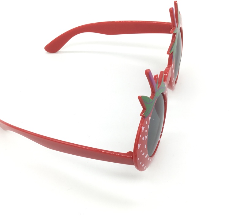 夏日风情水果系列草莓派对眼镜白底实物图