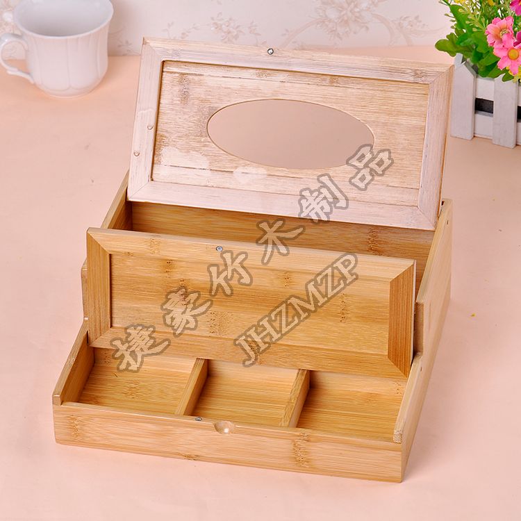 义乌好货 竹质纸巾盒手工定制纸巾盒家用纸巾盒产品图