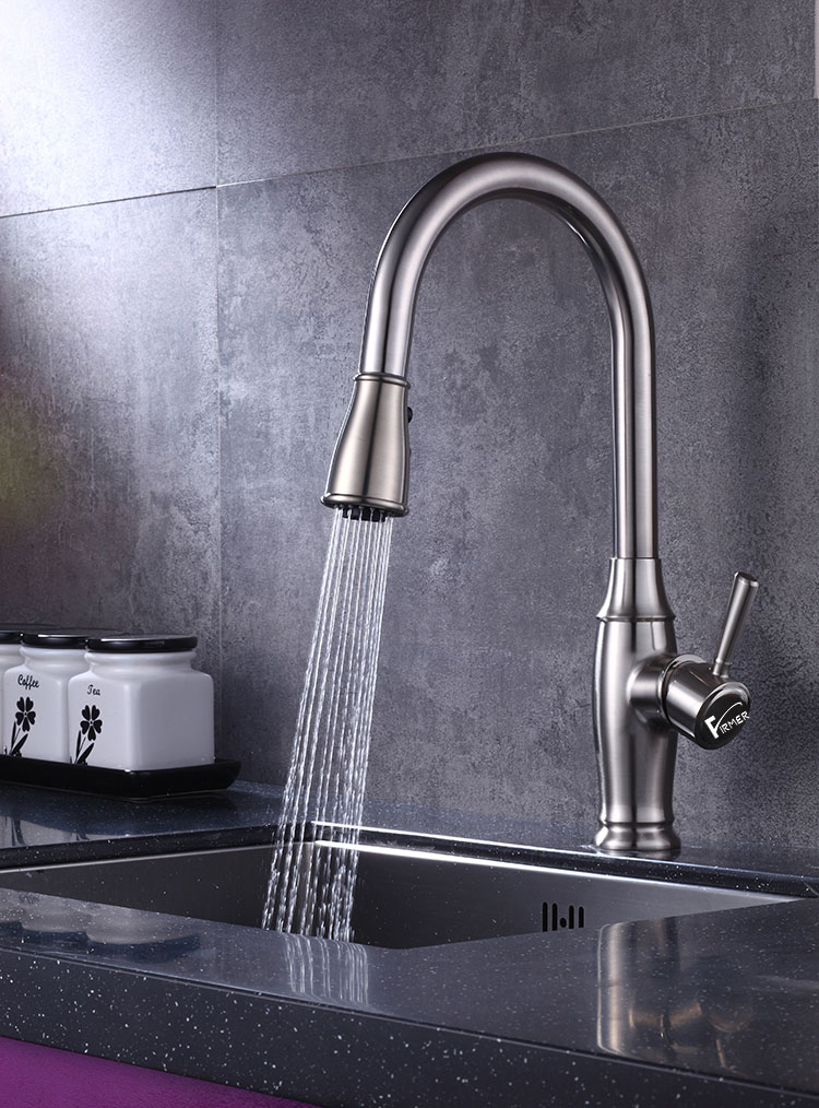 FIRMER YLN1874 new pull-out kitchen faucet, sink faucet, cold and hot water kitchen faucet Item Picture