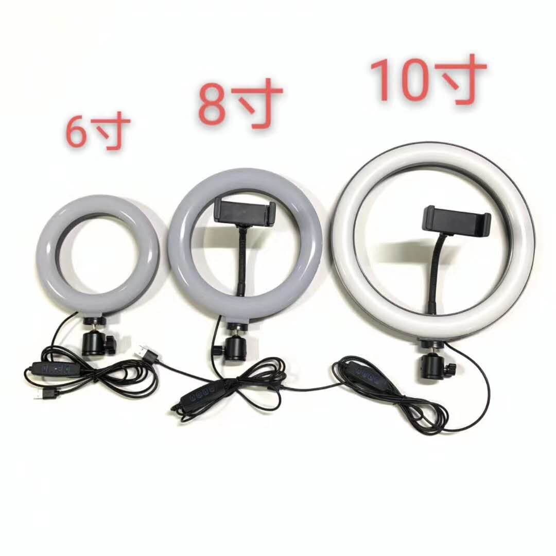 6寸8寸10寸直播补光灯手机直播设备摄影支架自拍LED美颜环形灯详情图8