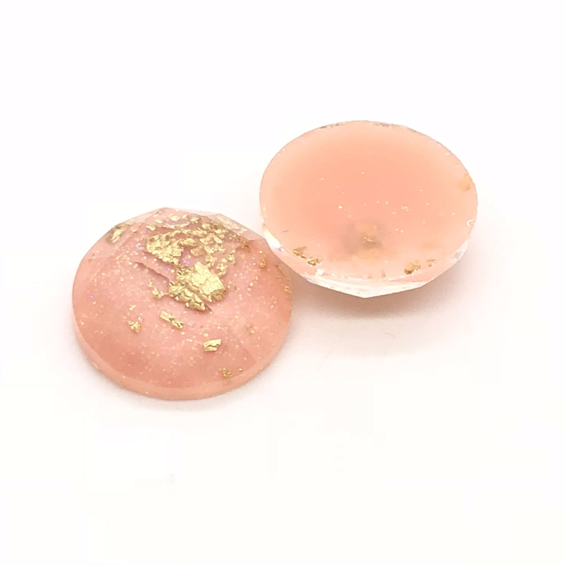 Factory direct sales of resin patch round 12mm amber gold foil ring face handmade material diy earrings and clothing accessories undefined
