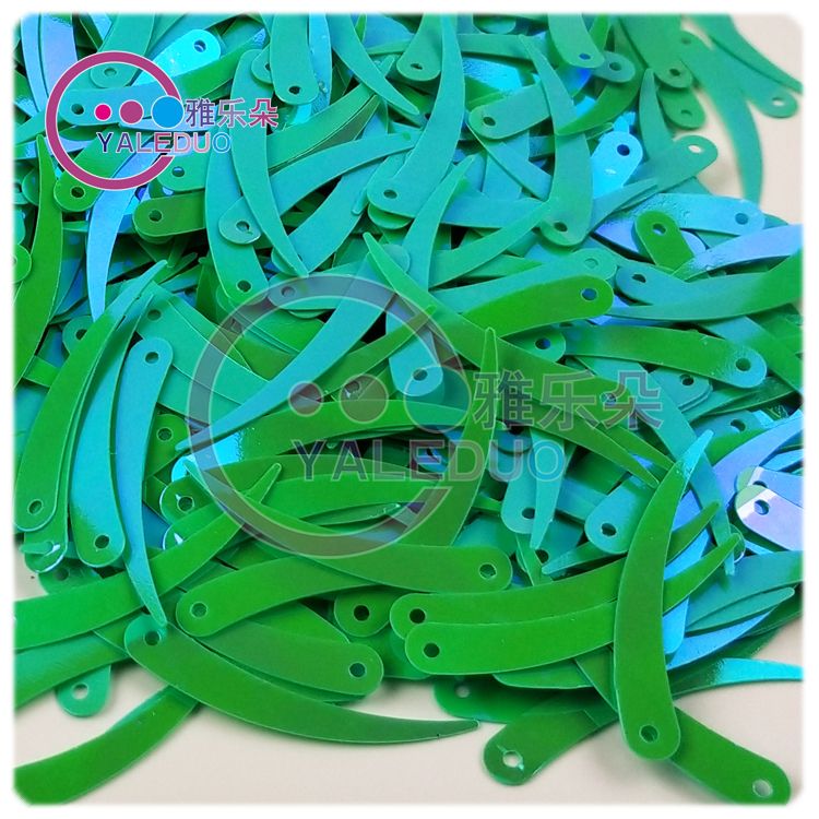 5x32mm golden ivory sequin and beaded diy jewelry material, beaded in cream color, wedding stage decoration effect Specification image