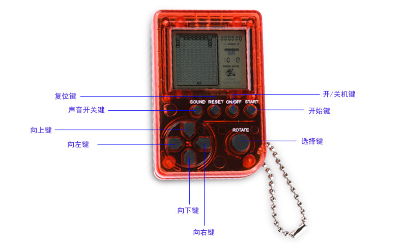 芭豆鼠复古透明掌机童年经典怀旧款小型便携式迷你游戏机详情2