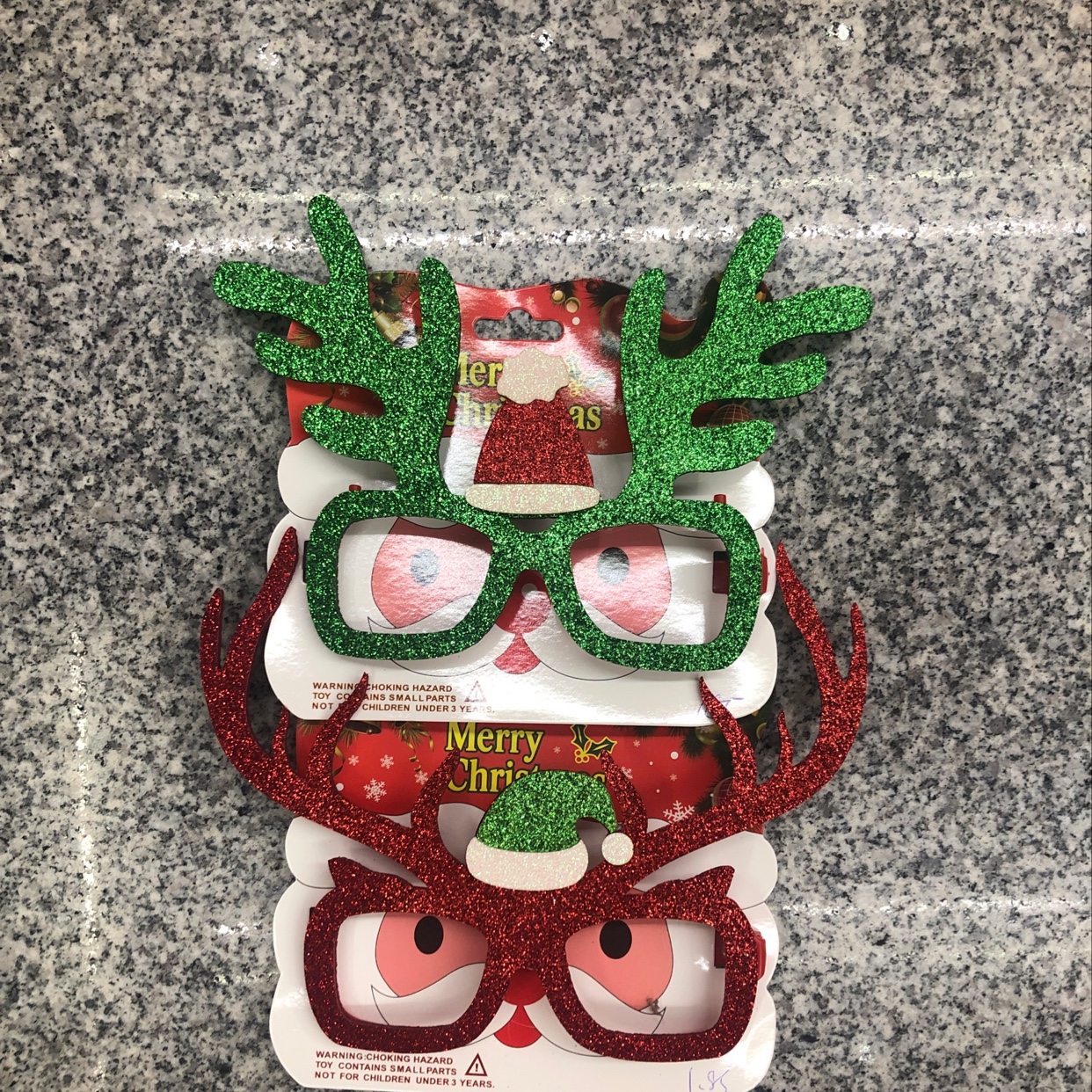 Christmas eyes with bright pink Christmas antlers full figure
