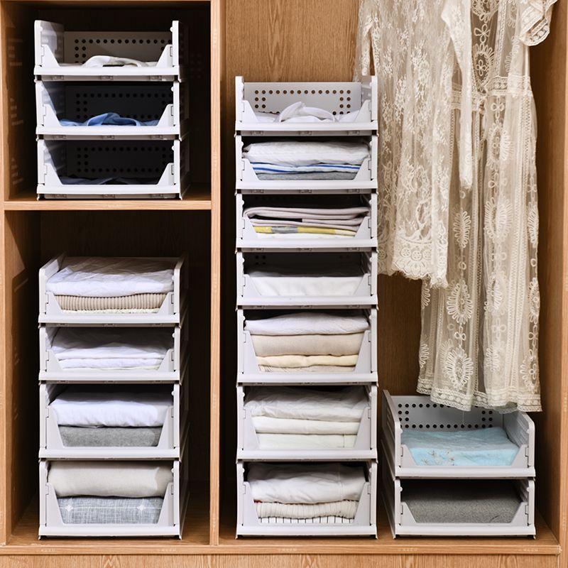 Thickened tall model with dimensions of 32.7*43*18.7, multi-layer organization, drawer-type wardrobe partition, home clothing rack wonder, large storage box, clothes storage layer Specification drawing