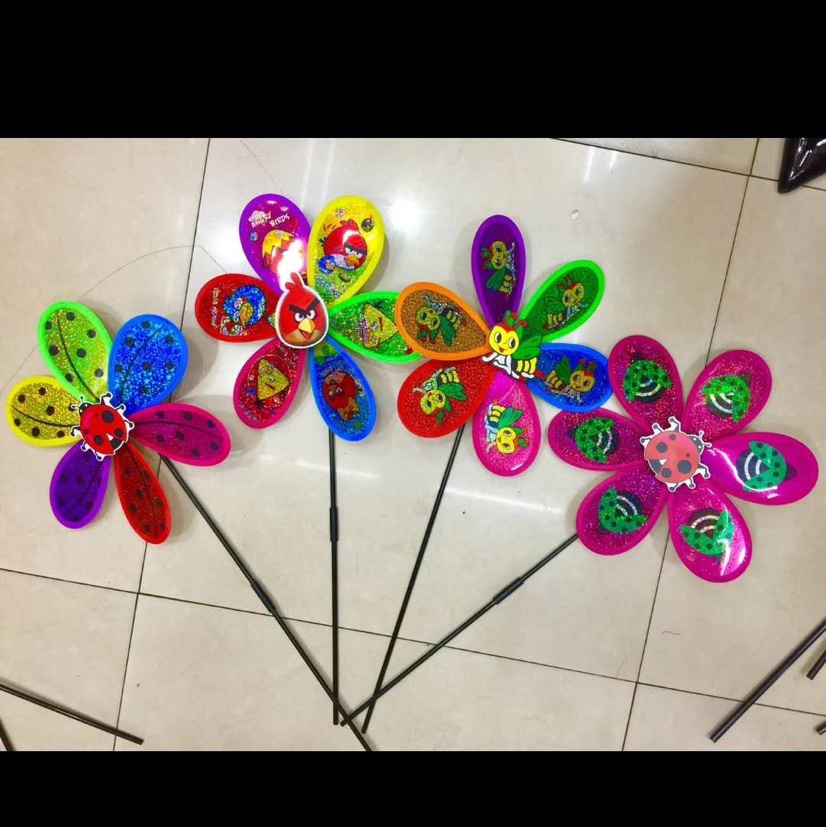 单层昆虫亮片风车 300个/件起批