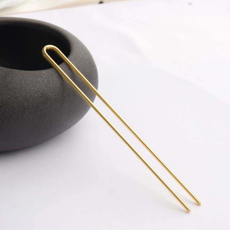 DIY ancient-style hairpins, material accessories, electrophoretic color-preserving copper accessories, double U straight hairpins, 2×130 double-thread hairpins Specification image