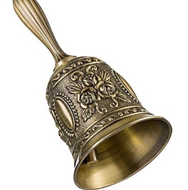 Zinc alloy bar and restaurant bar bell, serving bell, table bell, hand-cranked bell, metal handicrafts, home ornaments Application Scenario