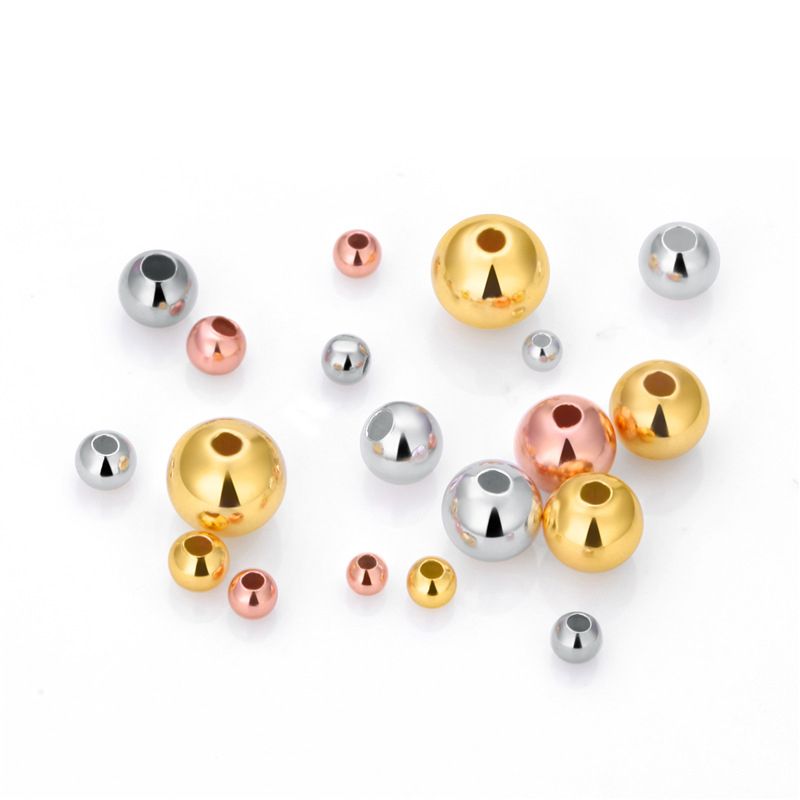 S925 sterling silver beads loose beads positioning body separated beads Buddha beads bracelet DIY gold-plated rose gold accessories thumbnail
