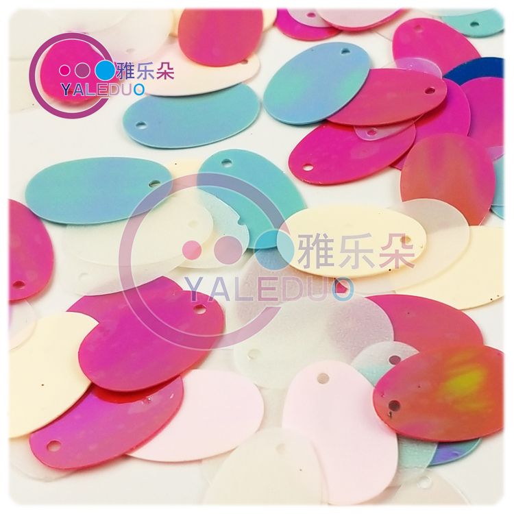 12x19mm oval egg-shaped bead diy jewelry, handcrafted materials, including golden and iridescent earrings, clothing accessories, and sequins Application Scenario