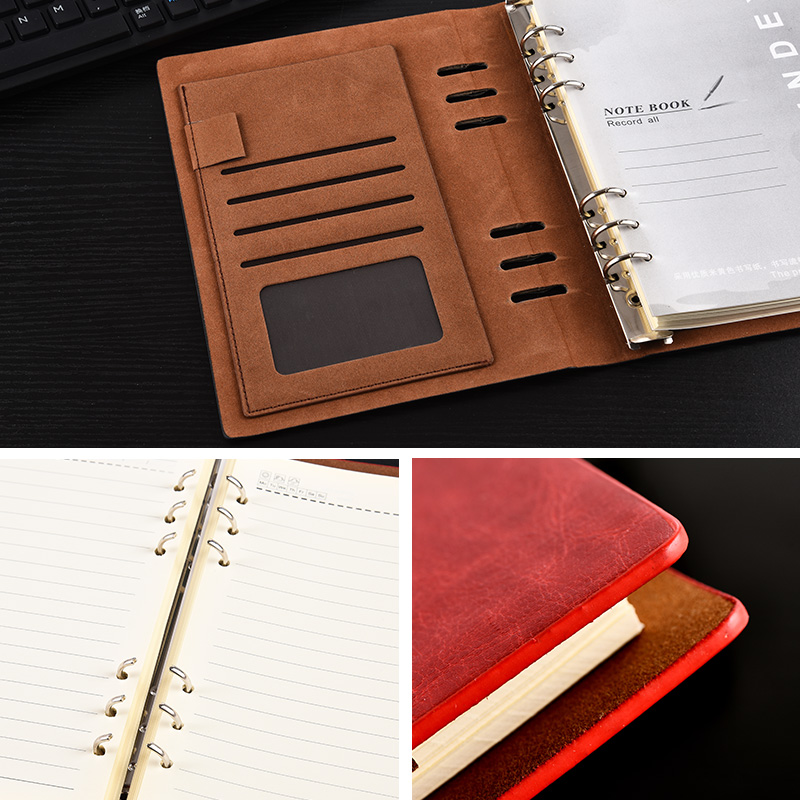 2厂家直销25k活页本可以拆卸记事本定制logo白底实物图