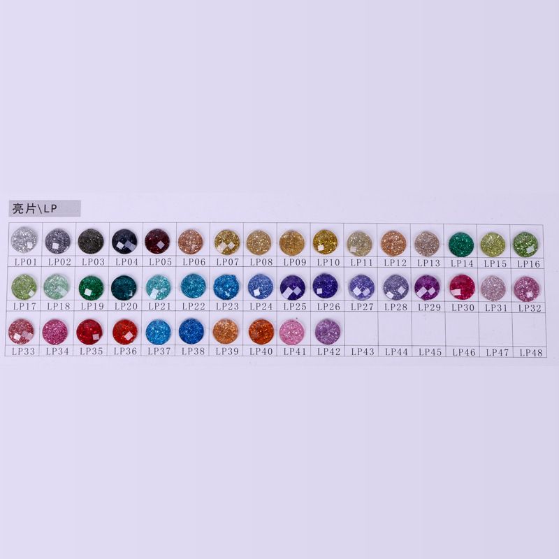 Wholesale epoxy resin drill flat bottom small round 6mm purple sequined glitter powder diy self-adhesive drill sticker material from the manufacturer details Picture