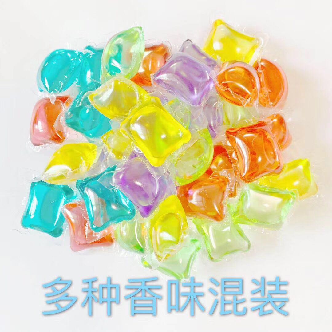 A round bucket contains 30 laundry pods detail image 6