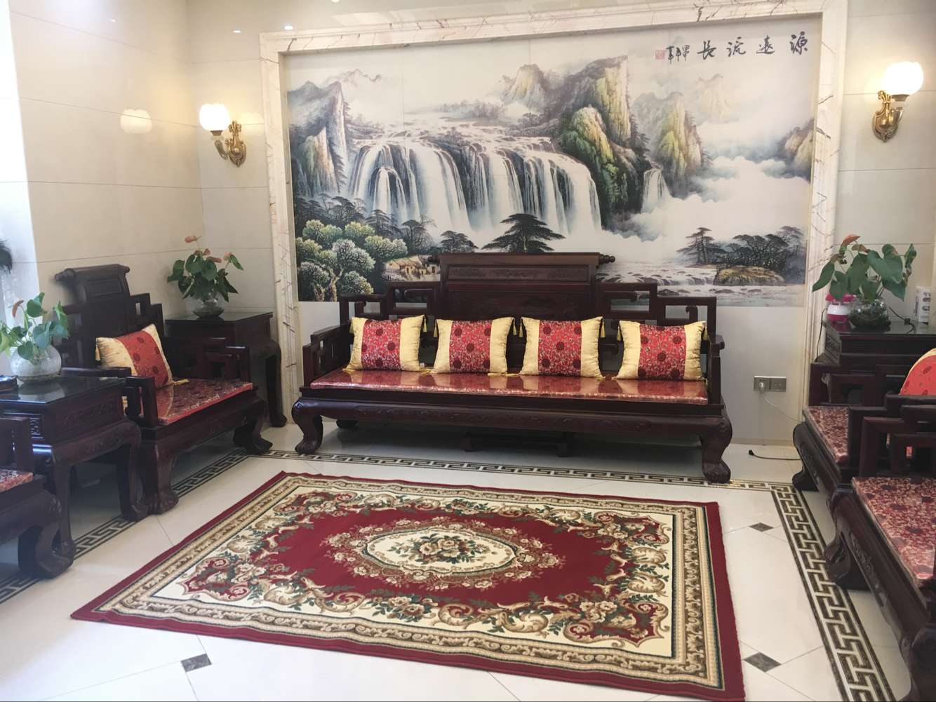European-style carpet, coffee table carpet for living room, modern and simple Chinese-style carpet for home use, bedside carpet for bedroom, washable