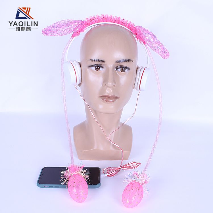 Ya kirin web celebrity will glow and move cute ear headphones hot style will move ear headphones