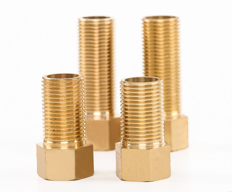 Thickened brass four-part inner and outer extension hose couplings outer wire couplings all copper inner wire couplings