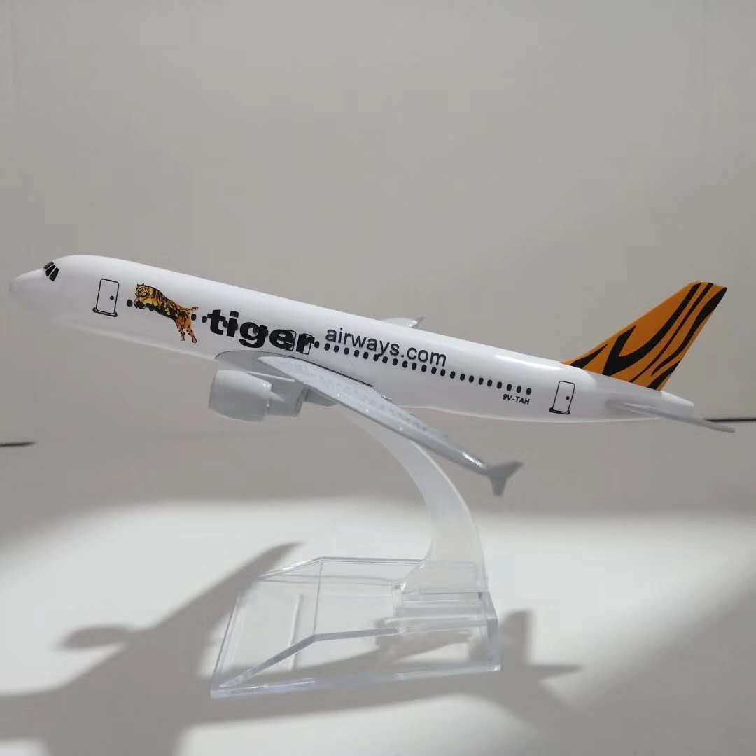 飞机模型（新加坡欣丰虎航A320）合金飞机模型 仿真金属飞机模型详情图1