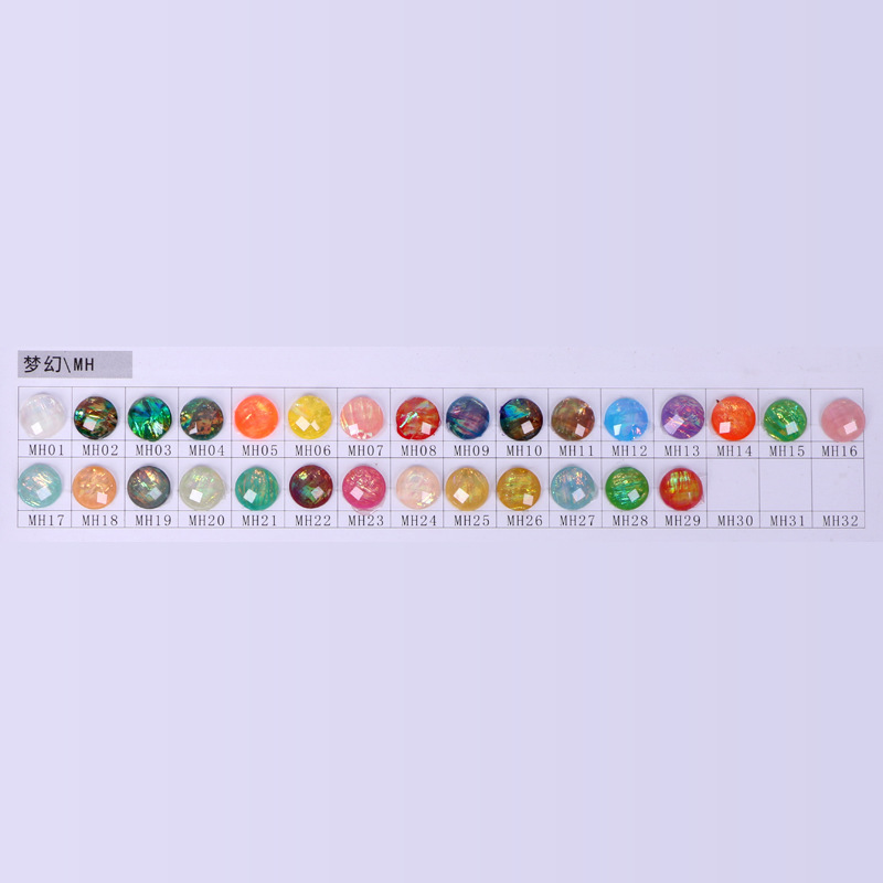 Factory direct sales of flat-bottomed resin ring face, diy material, oval 13*18, dreamy color-changing multi-color luggage accessories detail image 5