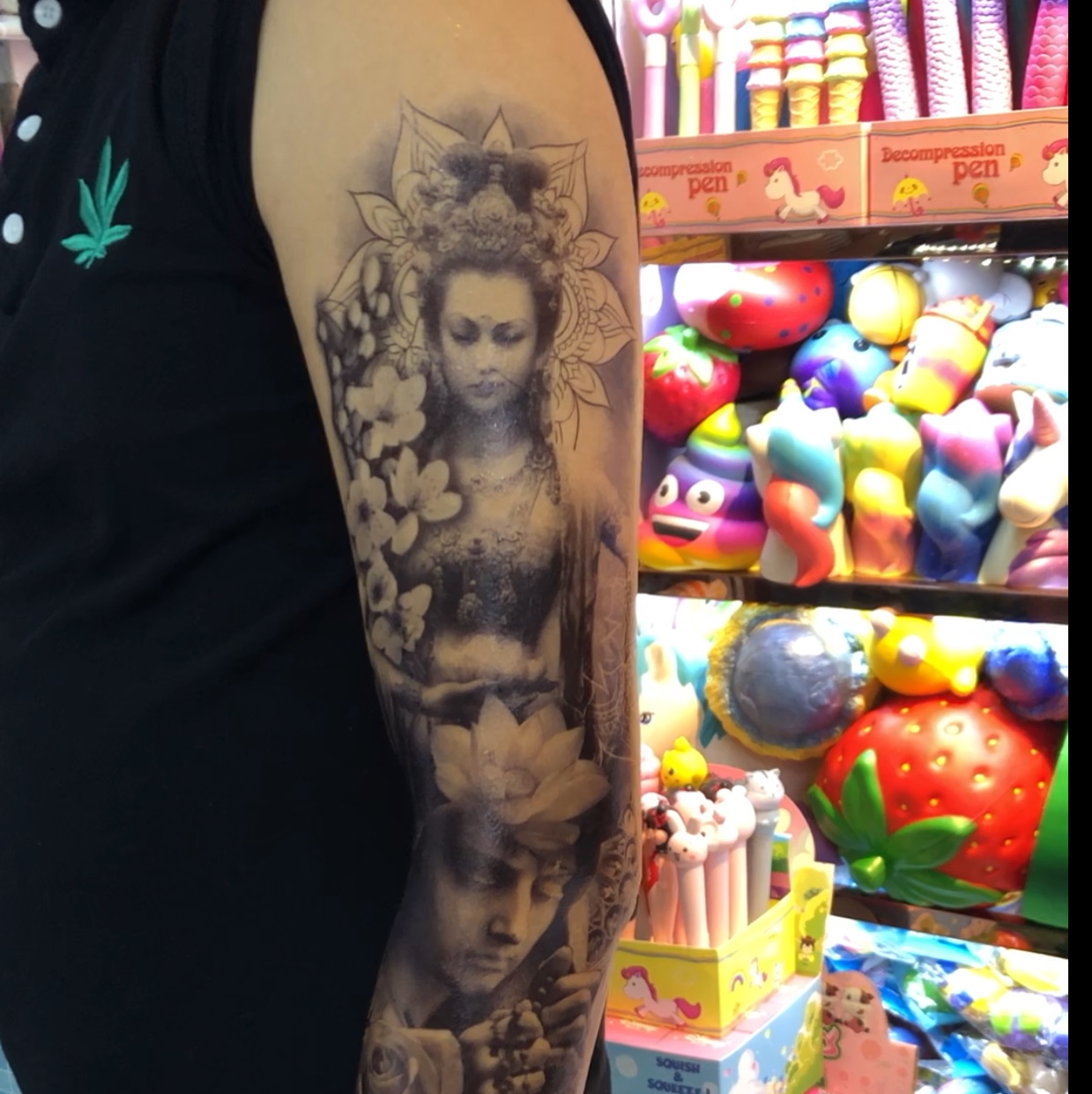 Tattoo纹身贴全臂水转印size：48x17cm opp 环保防水图