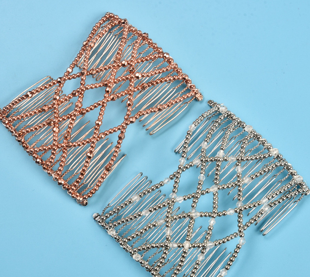 Wholesale of new electroplated hair pullers, magic hair combs, woven beaded combs and hair accessories on AliExpress and Amazon in Europe and America
