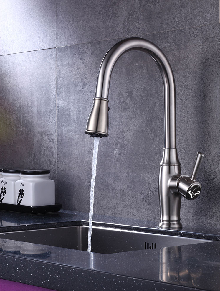 FIRMER YLN1874 new pull-out kitchen faucet, sink faucet, cold and hot water kitchen faucet detail image 5